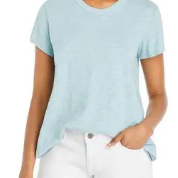 Wilt Baby Blue Heathered Crew Neck Short Sleeve Large - Picture 1 of 4